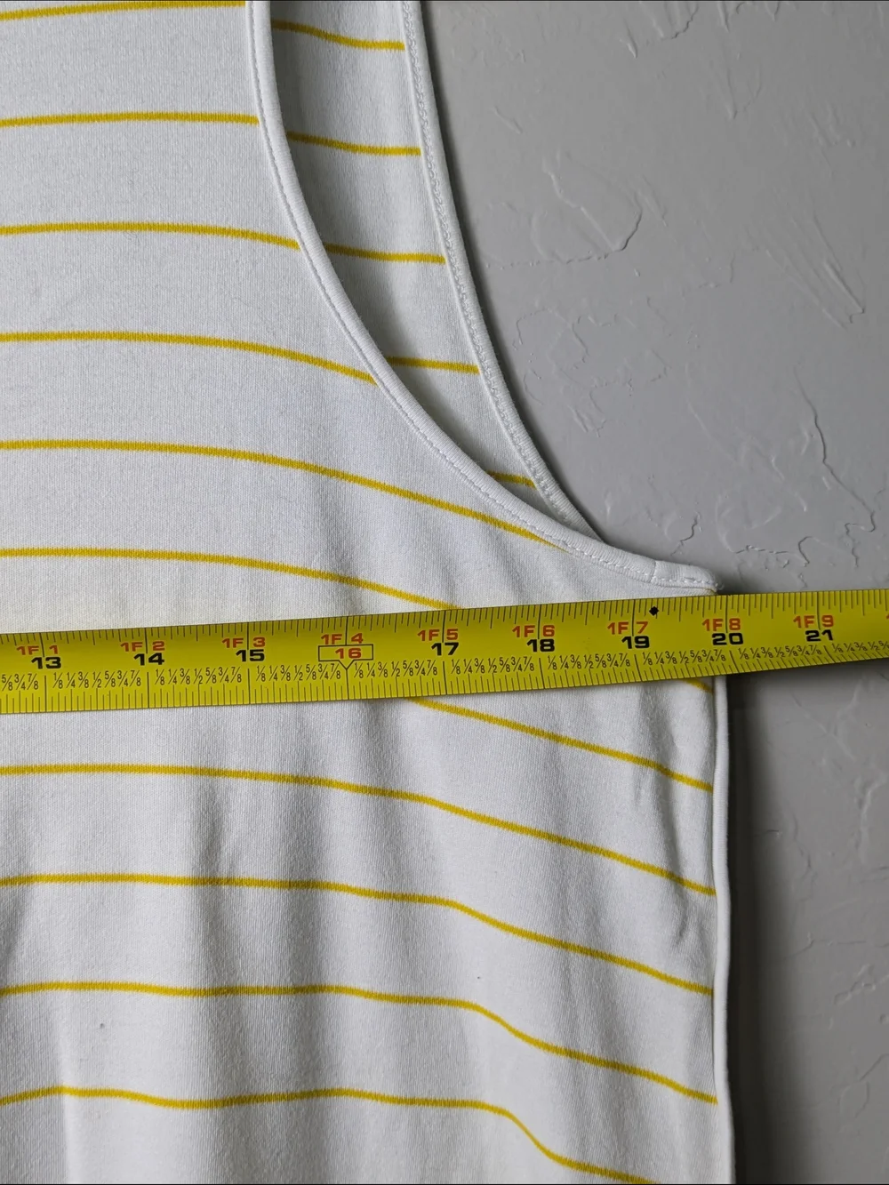 LAKE Sleeveless Striped Nightshirt - White with Yellow Stripes